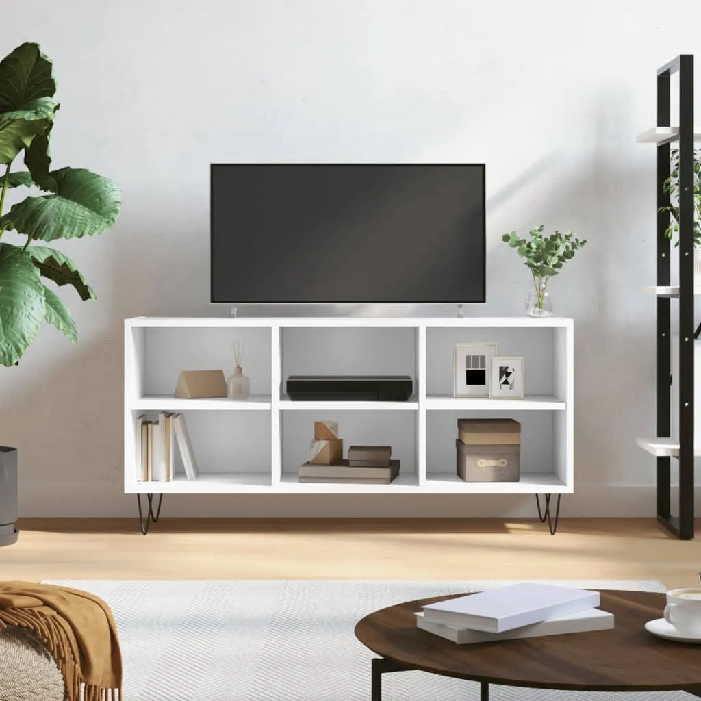 vidaXL Mobile Porta TV Bianco 103,5x30x50 cm in Legno Multistrato