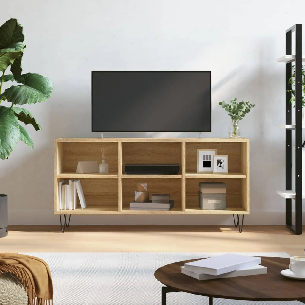 vidaXL Mobile Porta TV Rovere Sonoma 103,5x30x50 cm Legno Multistrato