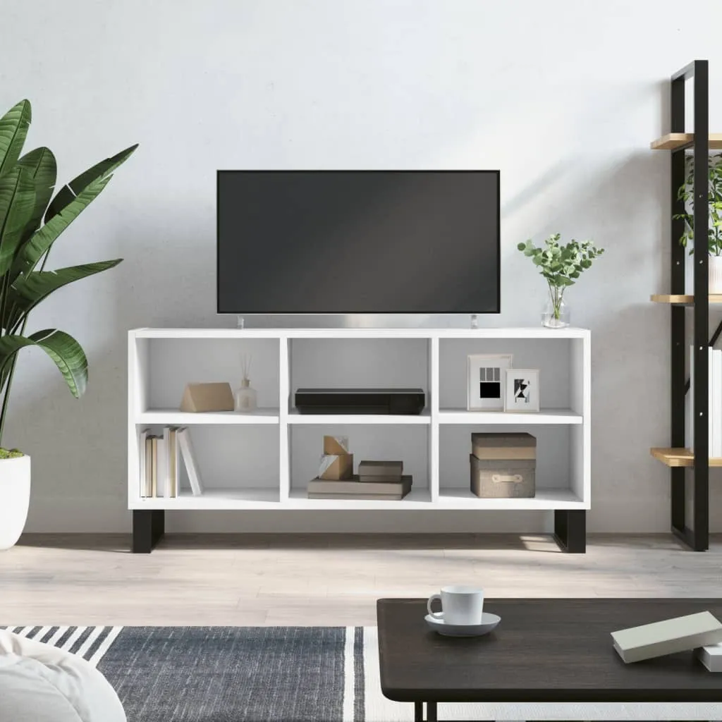 vidaXL Mobile Porta TV Bianco 103,5x30x50 cm in Legno Multistrato