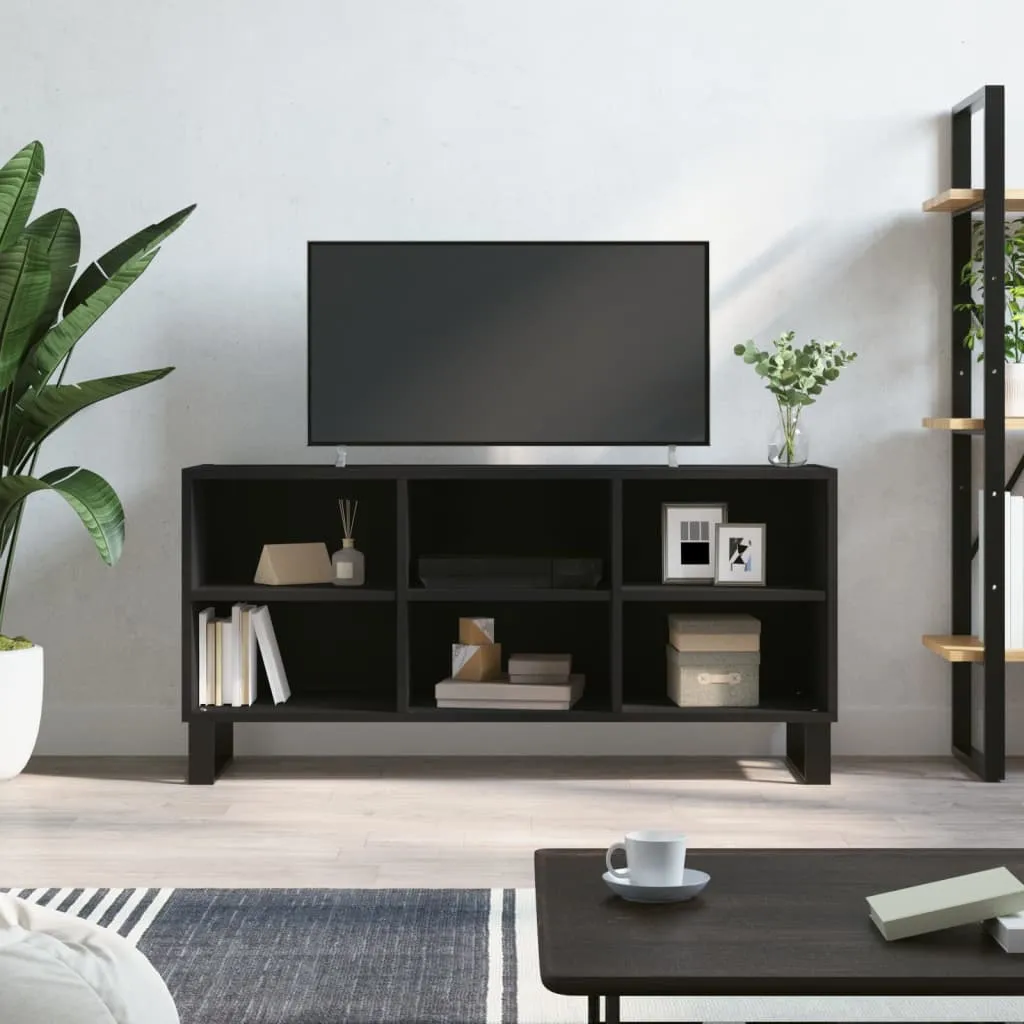 vidaXL Mobile Porta TV Nero 103,5x30x50 cm in Legno Multistrato