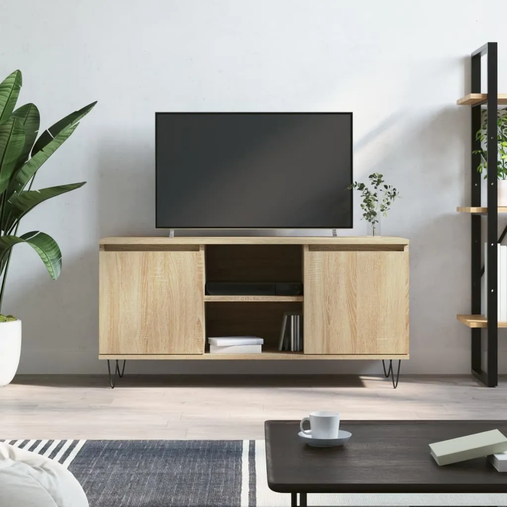 vidaXL Mobile Porta TV Rovere Sonoma 104x35x50 cm in Legno Multistrato