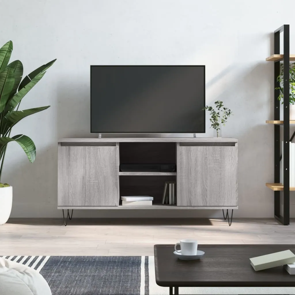 vidaXL Mobile Porta TV Grigio Sonoma 104x35x50 cm in Legno Multistrato