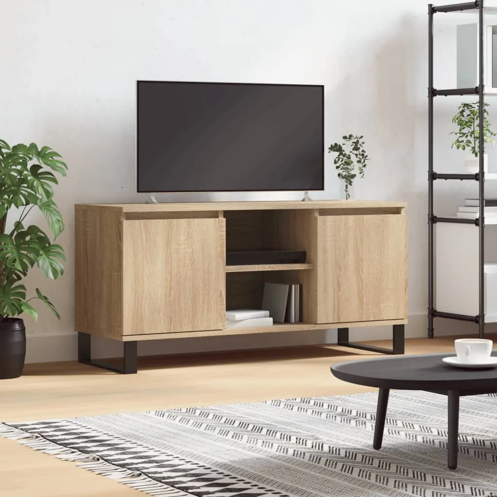 vidaXL Mobile Porta TV Rovere Sonoma 104x35x50 cm in Legno Multistrato