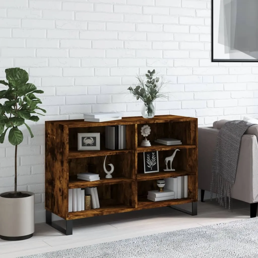 vidaXL Credenza Rovere Fumo 103,5x35x70 cm in Legno Multistrato