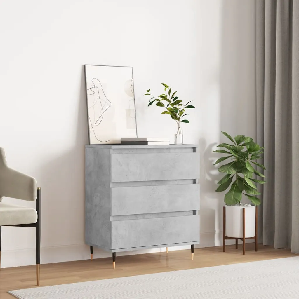 vidaXL Credenza Grigio Cemento 60x35x70 cm in Legno Multistrato