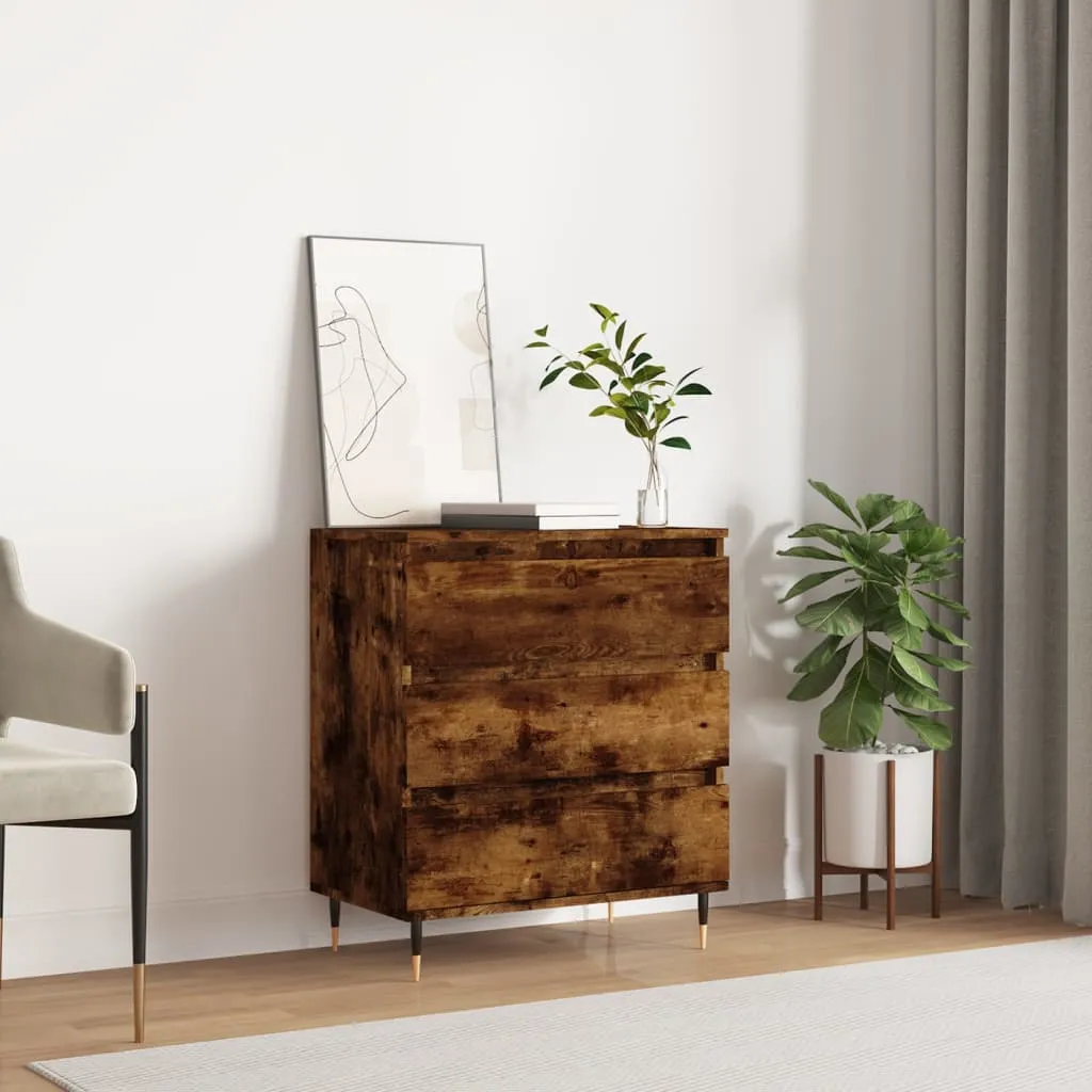 vidaXL Credenza Rovere Fumo 60x35x70 cm in Legno Multistrato