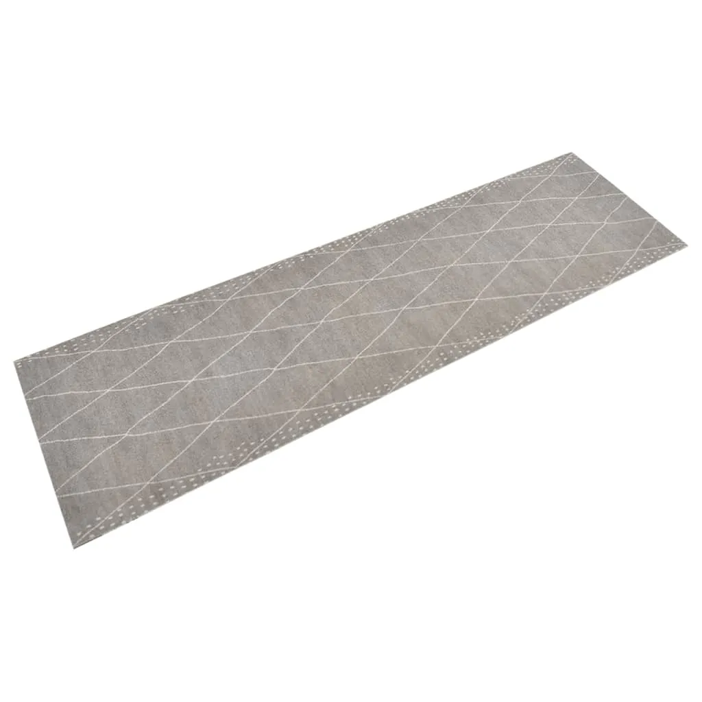 vidaXL Tappeto da Cucina Lavabile Rombi 45x150 cm Velluto