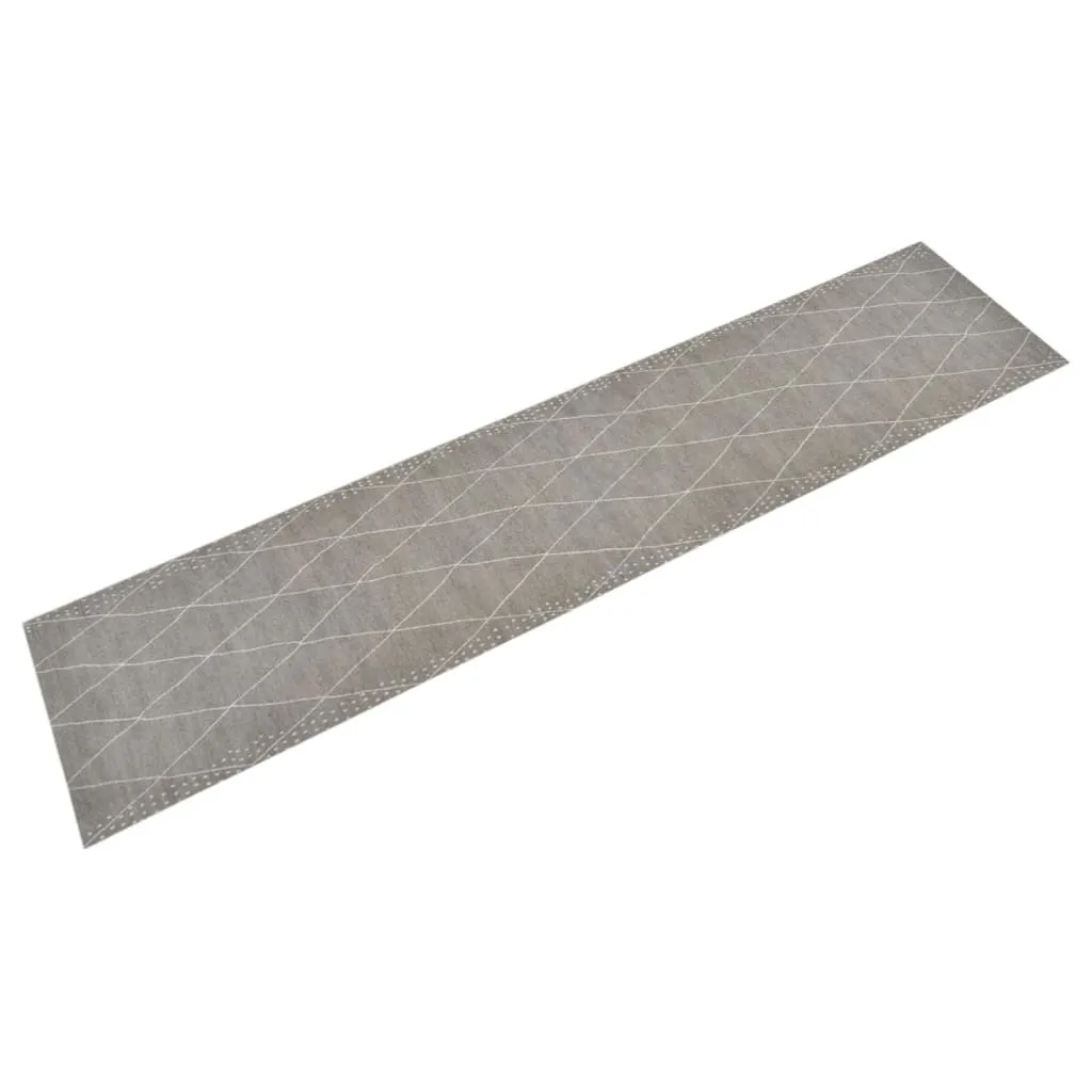 vidaXL Tappeto da Cucina Lavabile Rombi 60x300 cm Velluto