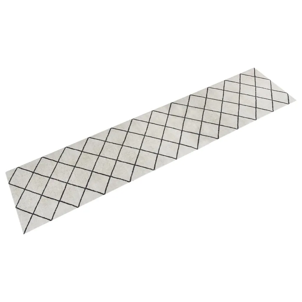 vidaXL Tappeto da Cucina Lavabile Quadri 60x300 cm Velluto