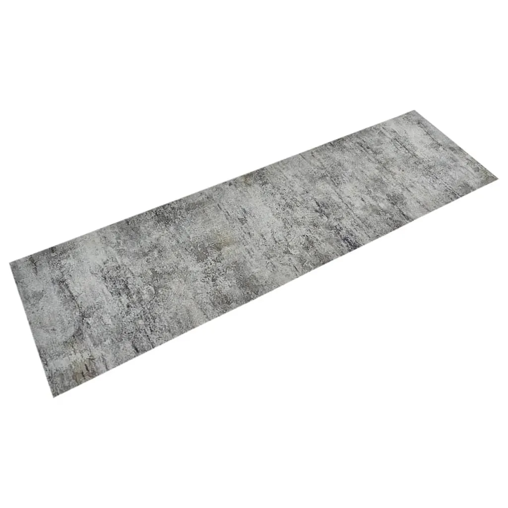 vidaXL Tappeto da Cucina Lavabile Beton 45x150 cm Velluto