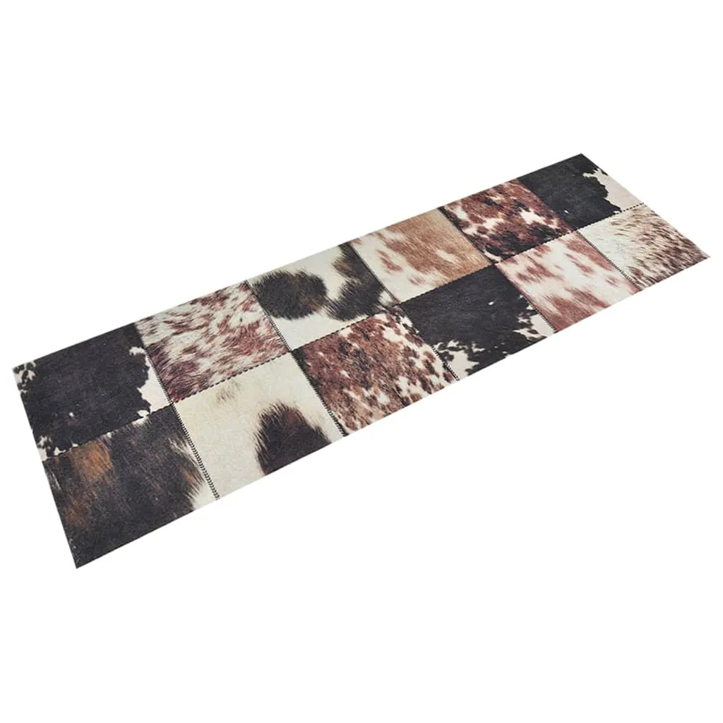 vidaXL Tappeto da Cucina Lavabile Pelle Animali 60x180 cm Velluto