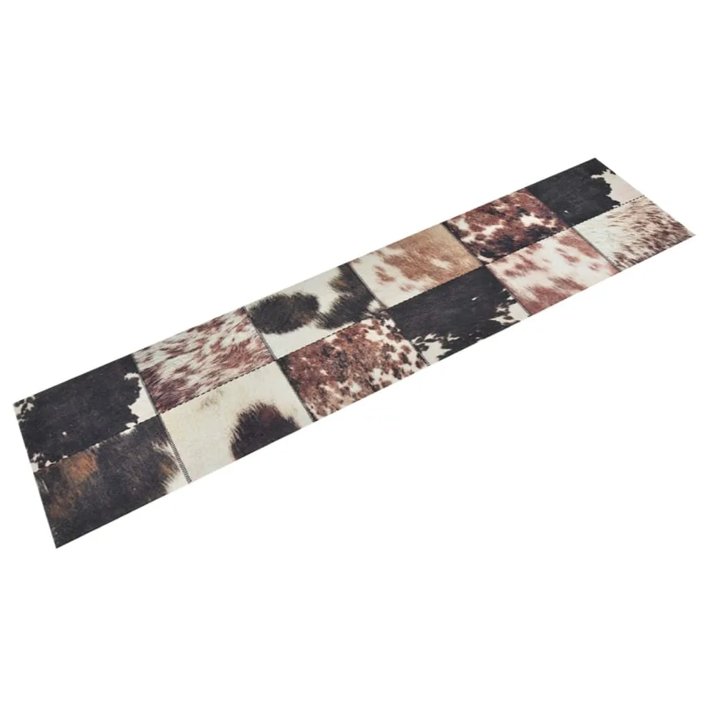 vidaXL Tappeto da Cucina Lavabile Pelle Animali 60x300 cm Velluto