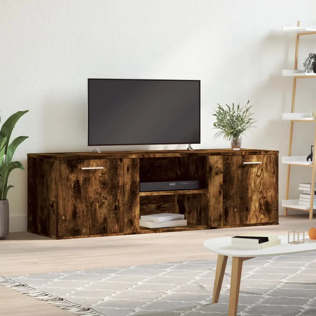 Mobile Porta TV Rovere Fumo 120x34x37 cm Legno Multistrato