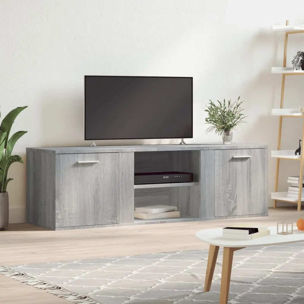 Mobile Porta TV Grigio Sonoma 120x34x37 cm in Legno Multistrato