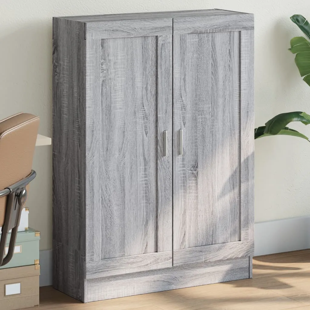 vidaXL Libreria Grigio Sonoma 82,5x30,5x115 cm in Legno Multistrato