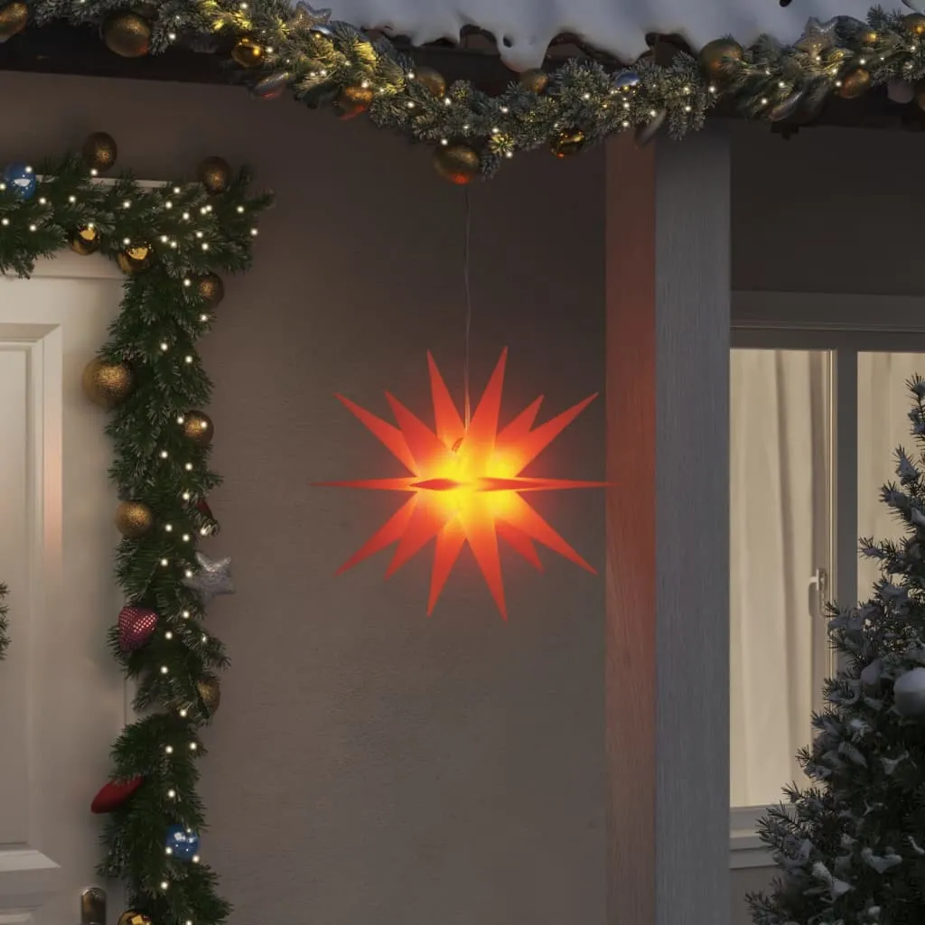 vidaXL Luci di Natale con LED 3 pz Pieghevoli Rosse 43 cm