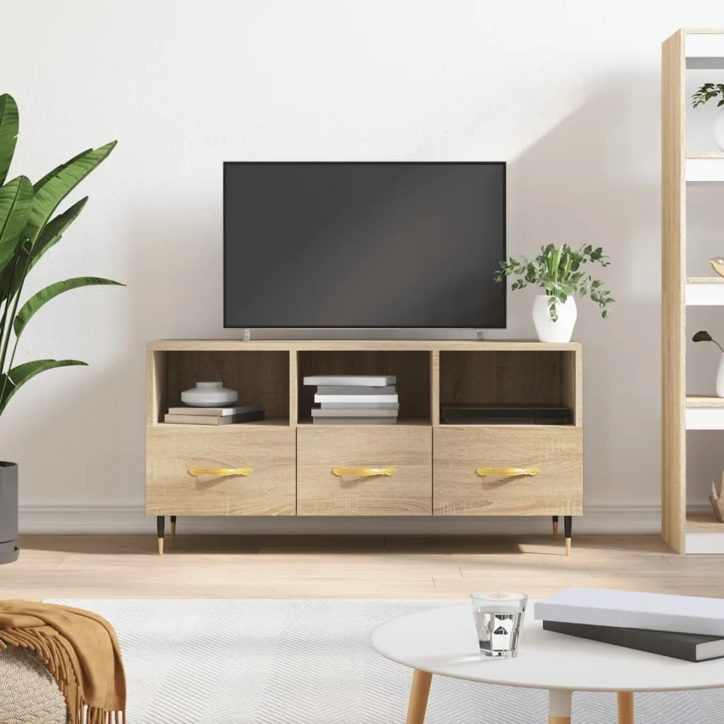 vidaXL Mobile Porta TV Rovere Sonoma 102x36x50 cm in Legno Multistrato