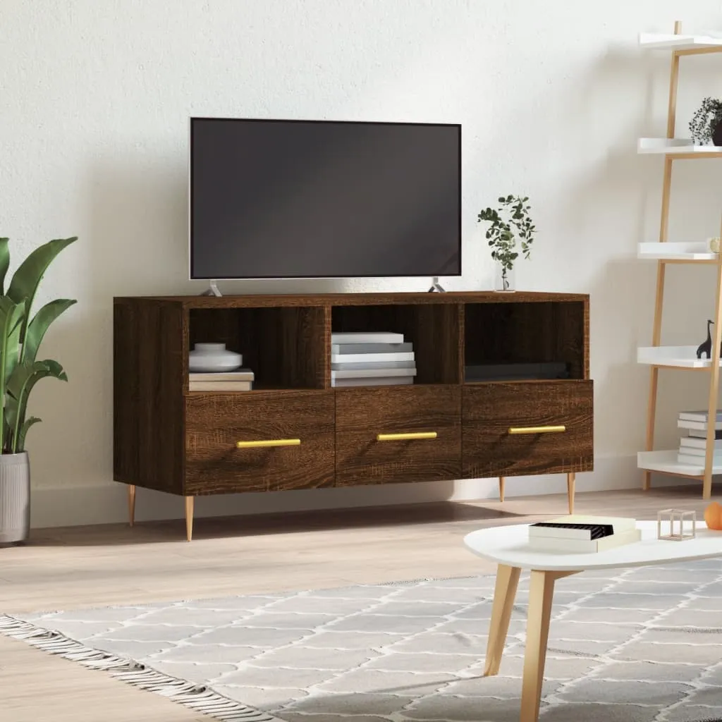 vidaXL Mobile TV Rovere Marrone 102x36x50 cm in Legno Multistrato