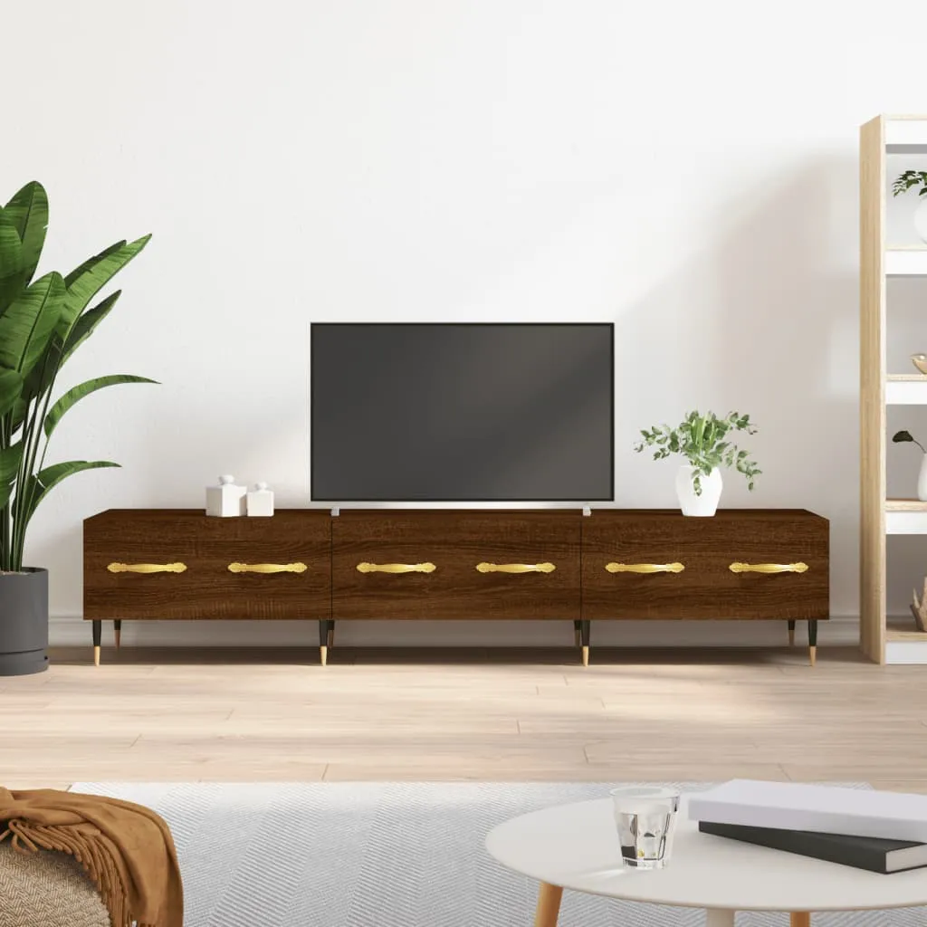 vidaXL Mobile Porta TV Rovere Marrone 150x36x30cm in Legno Multistrato