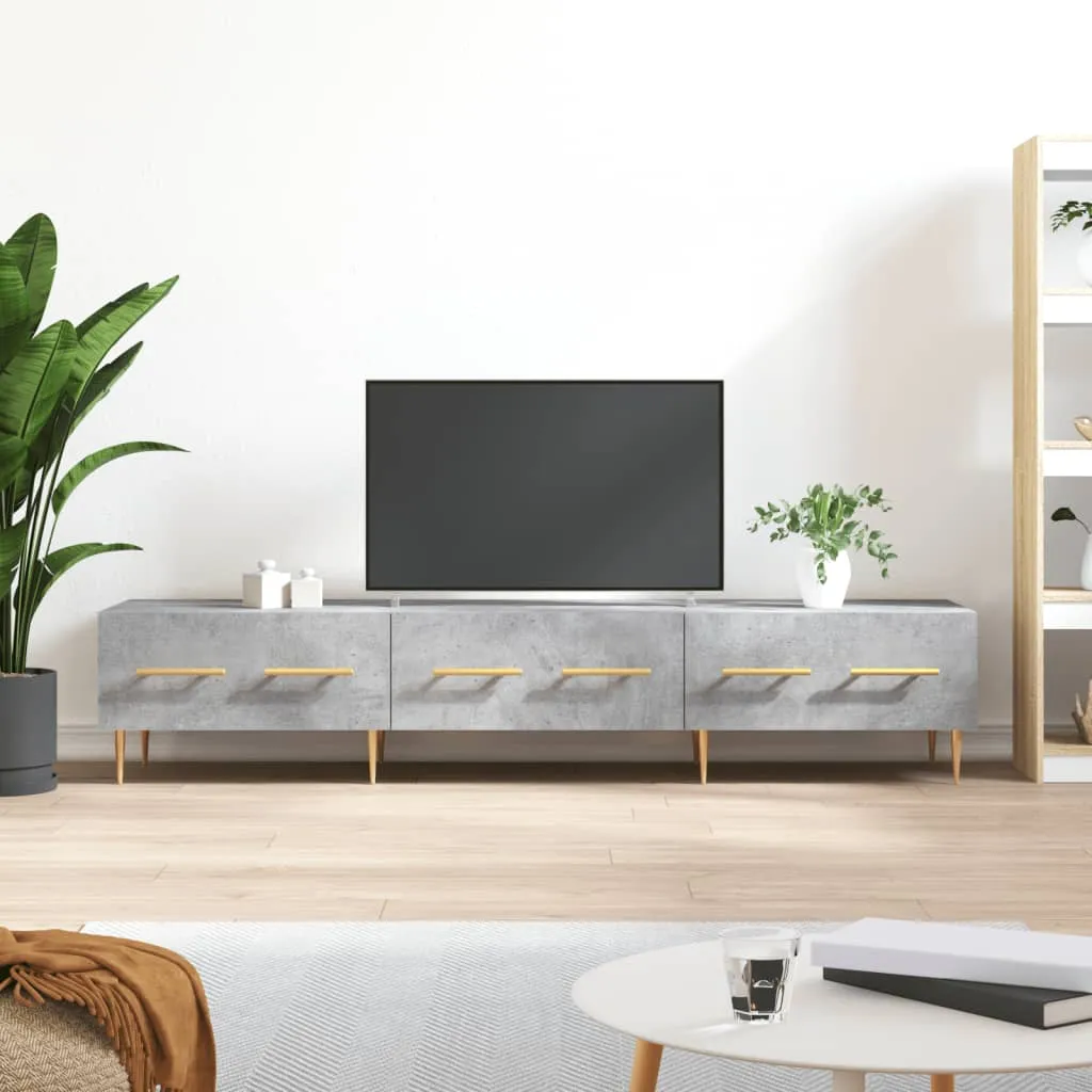 vidaXL Mobile Porta TV Grigio Cemento 150x36x30 cm Legno Multistrato