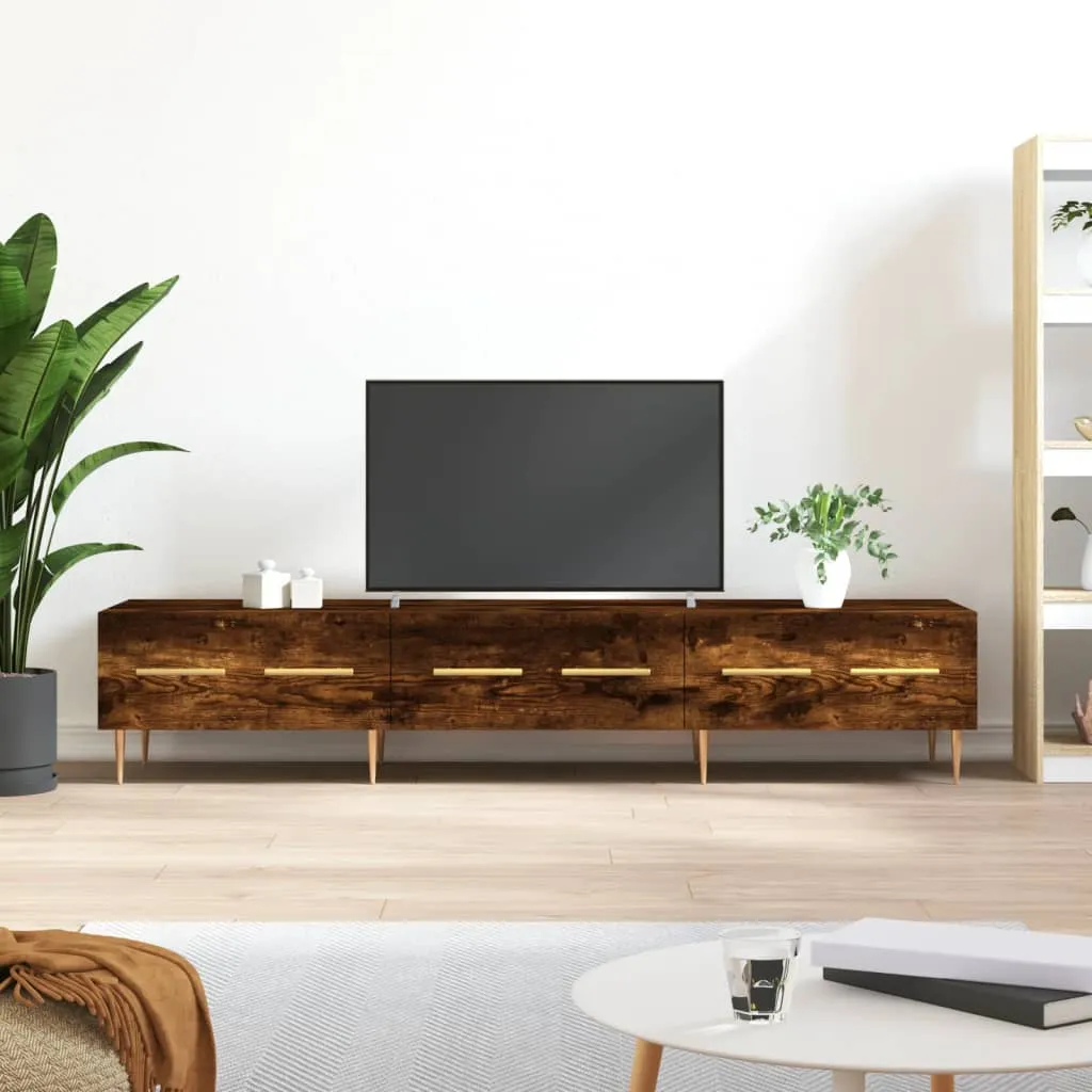 vidaXL Mobile Porta TV Rovere Fumo 150x36x30 cm in Legno Multistrato