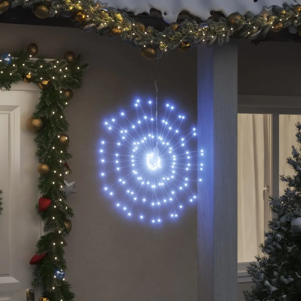 vidaXL Illuminazioni di Natale Galassia 140 LED 2pz Bianco Freddo 17cm