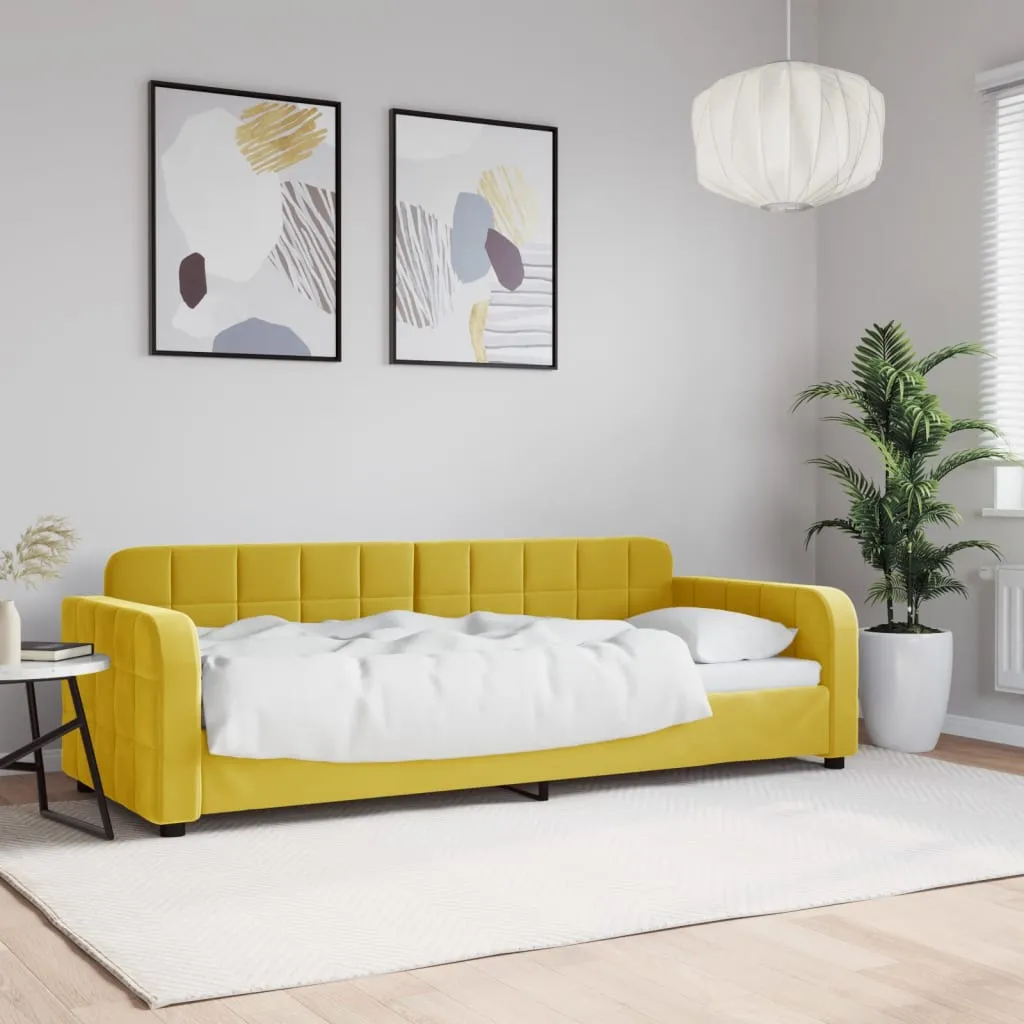 vidaXL Letto da Giorno Giallo 80x200 cm in Velluto