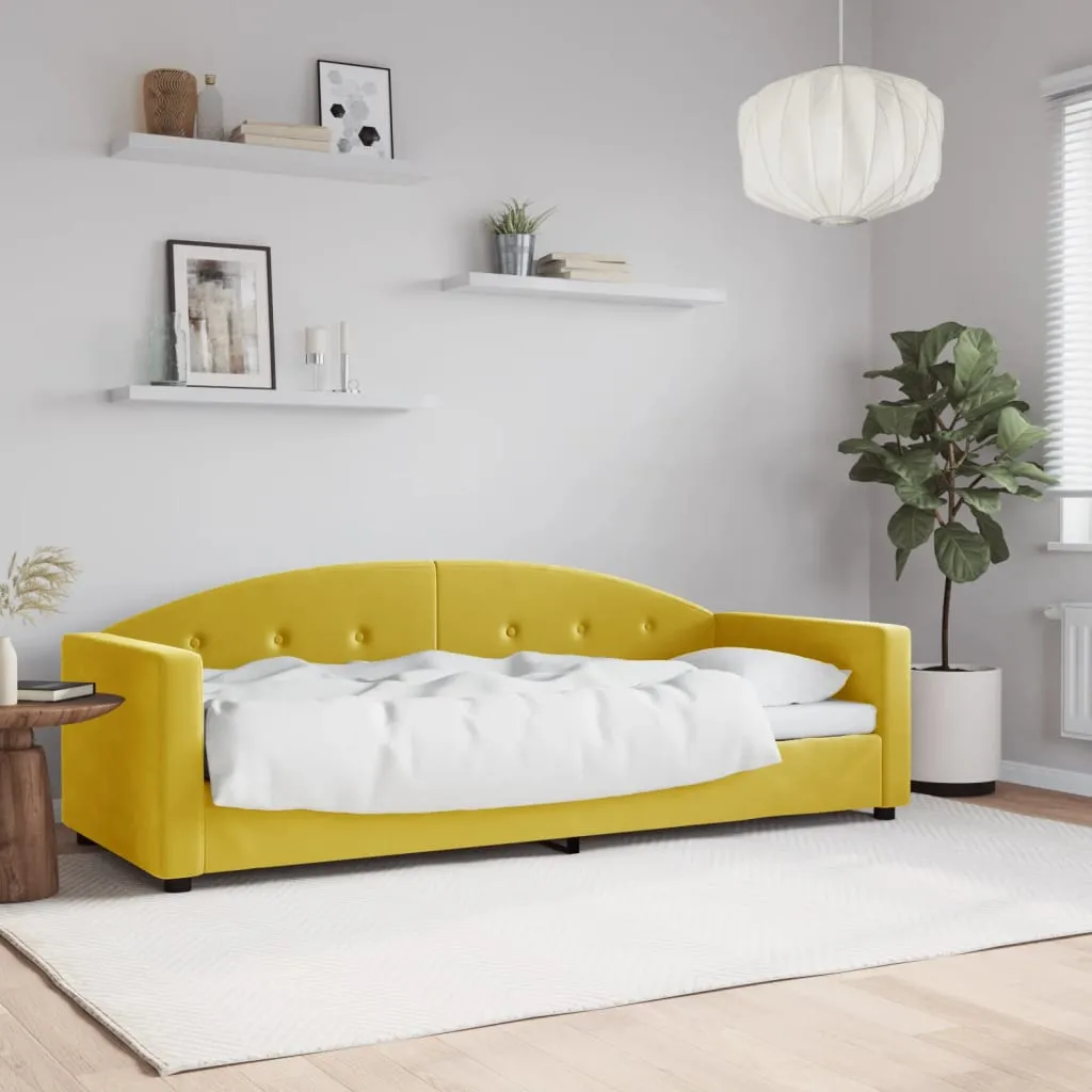 vidaXL Letto da Giorno Giallo 80x200 cm in Velluto