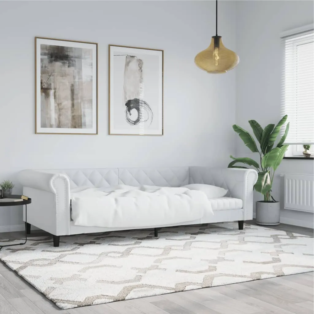 vidaXL Letto da Giorno Bianco 80x200 cm in Similpelle