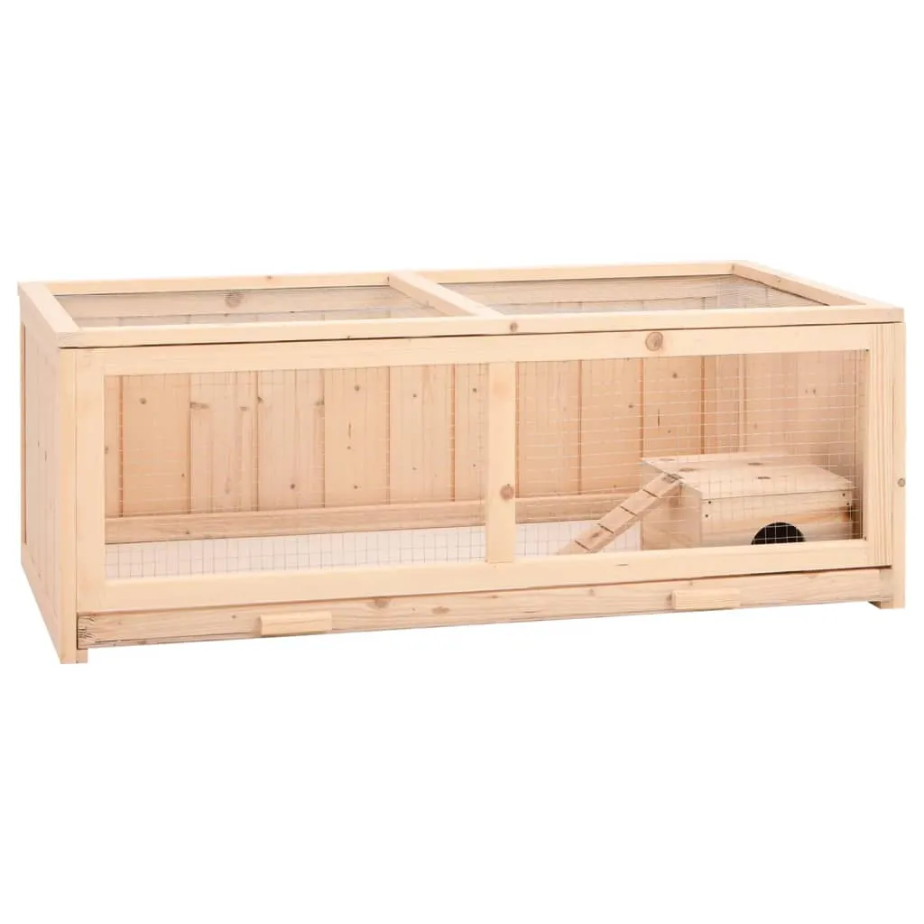 vidaXL Gabbia per Criceti 104x52x38 cm in Legno Massello di Abete