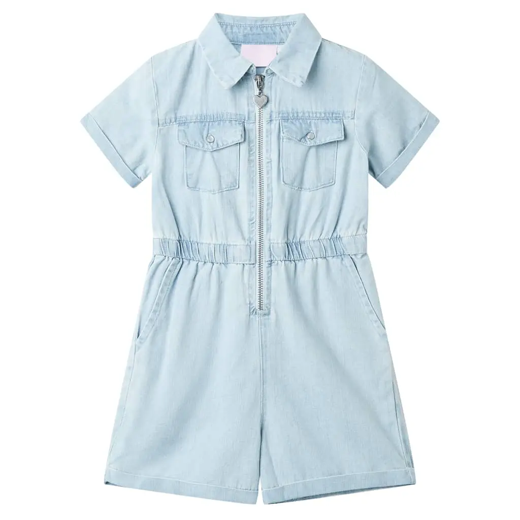 Tutina da Bambina a Maniche Corte Blu Tenue 116