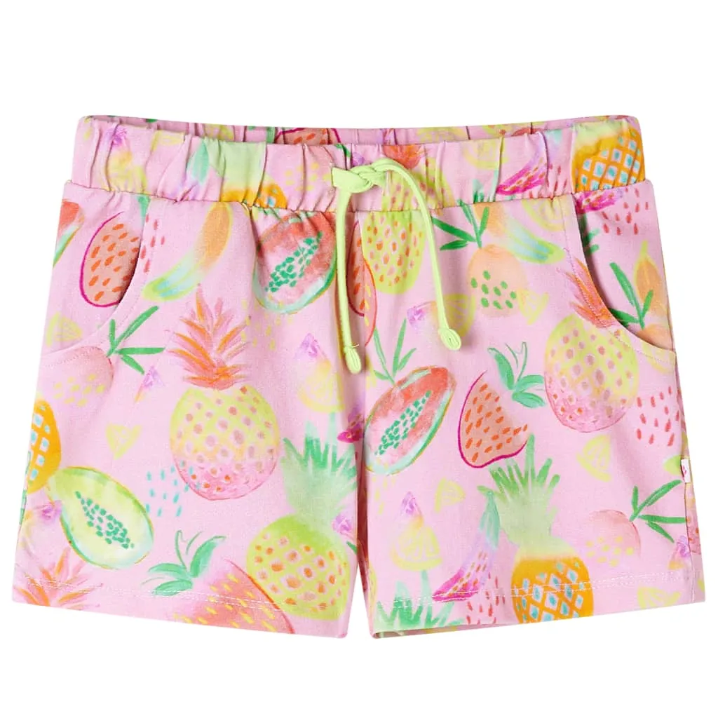 Pantaloncini per Bambini con Coulisse Rosa Tenue 104