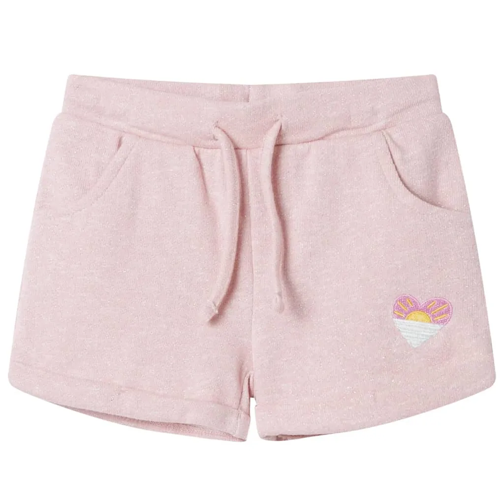 Pantaloncini per Bambini con Coulisse Rosa Chiaro Misto 92