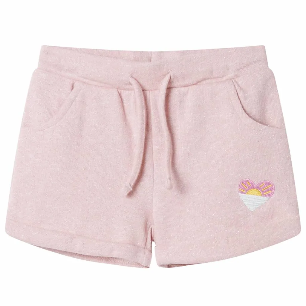 Pantaloncini per Bambini con Coulisse Rosa Chiaro Misto 104