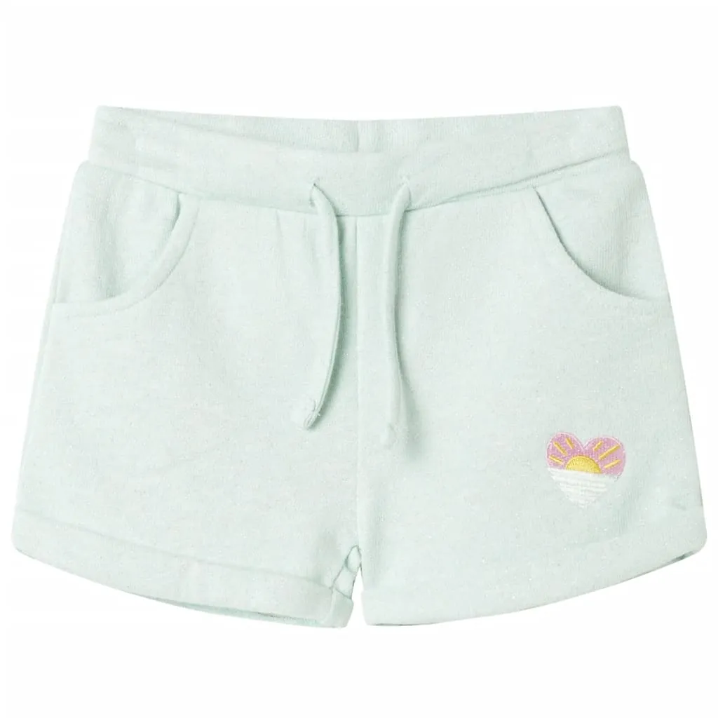 Pantaloncini per Bambini con Coulisse Menta Chiaro Misto 140