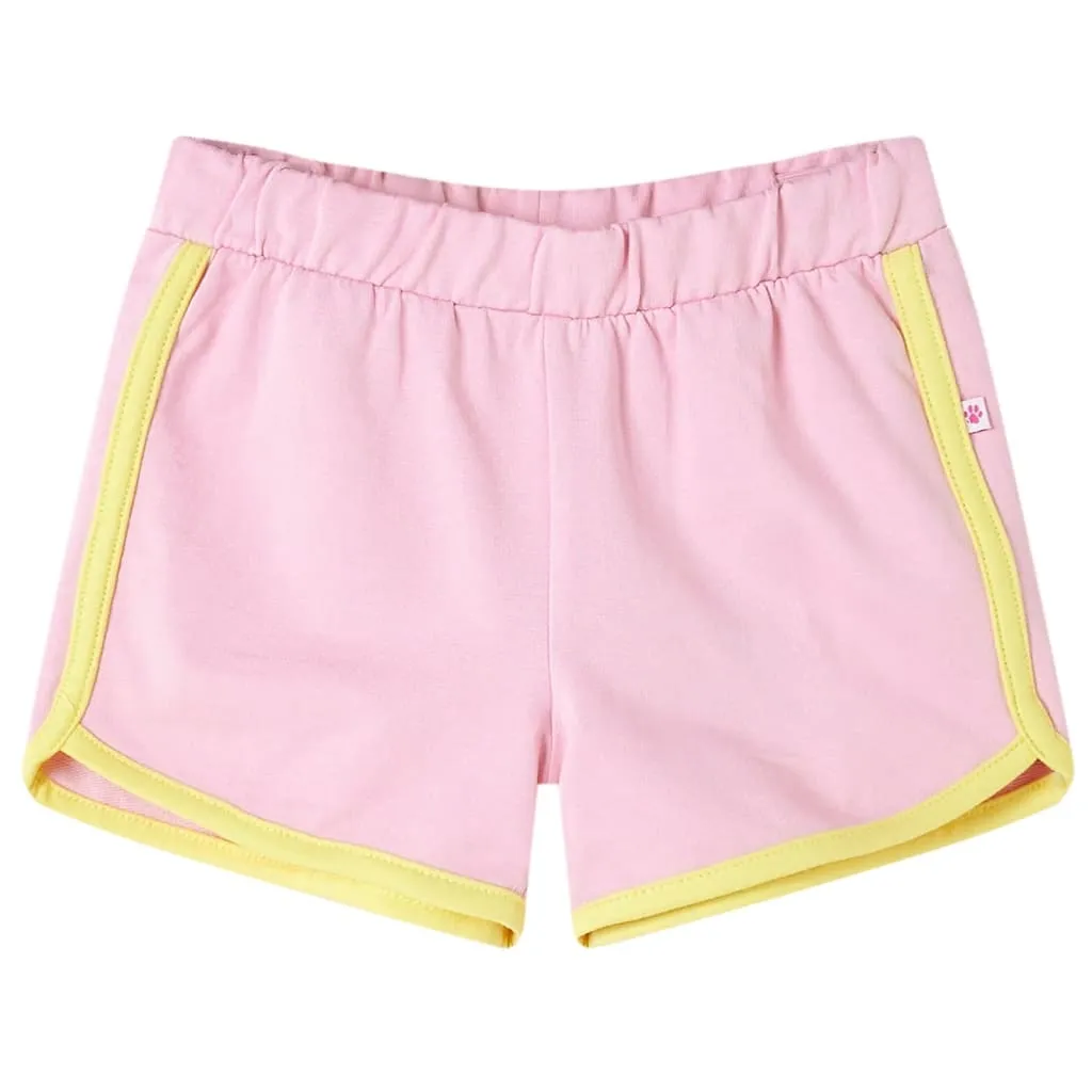 Pantaloncini da Bambina con Bordi Rosa Brillante 104