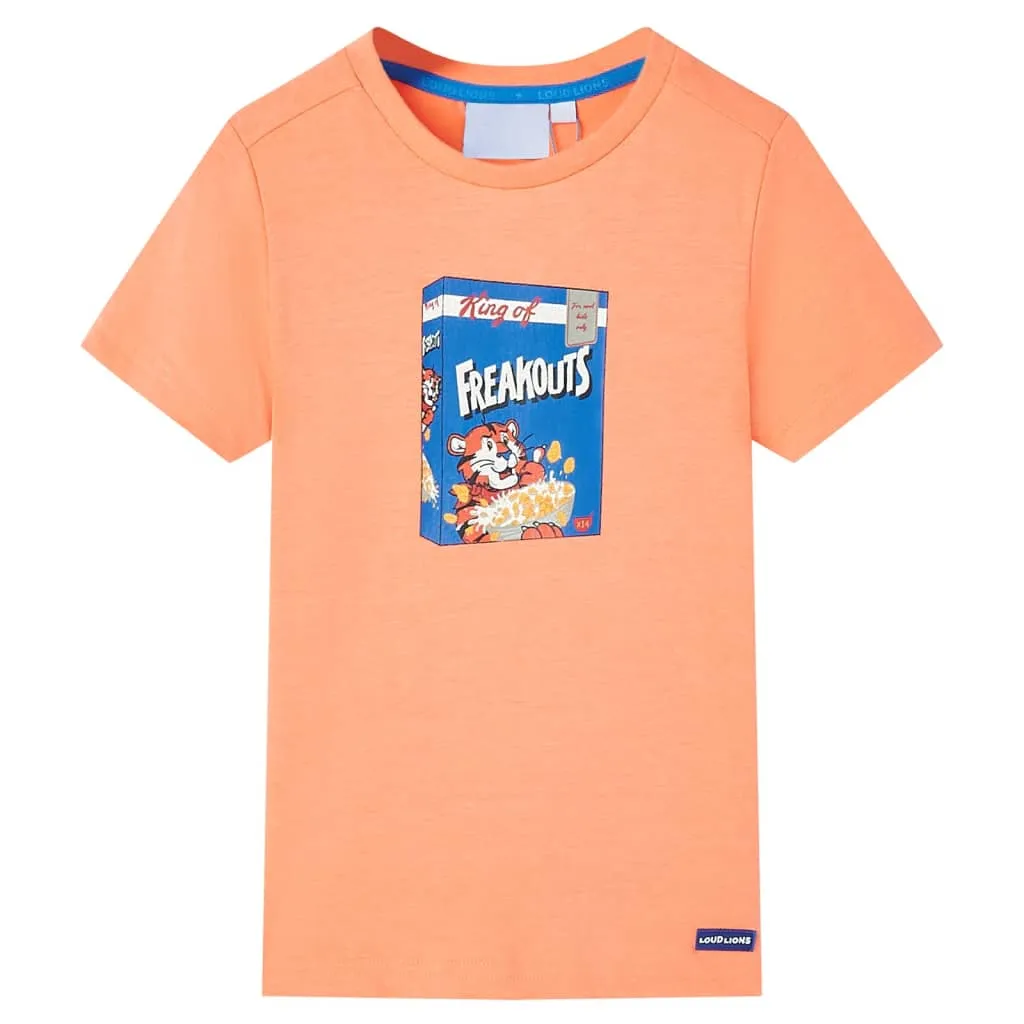 Maglietta da Bambino a Maniche Corte Arancione Neon 128