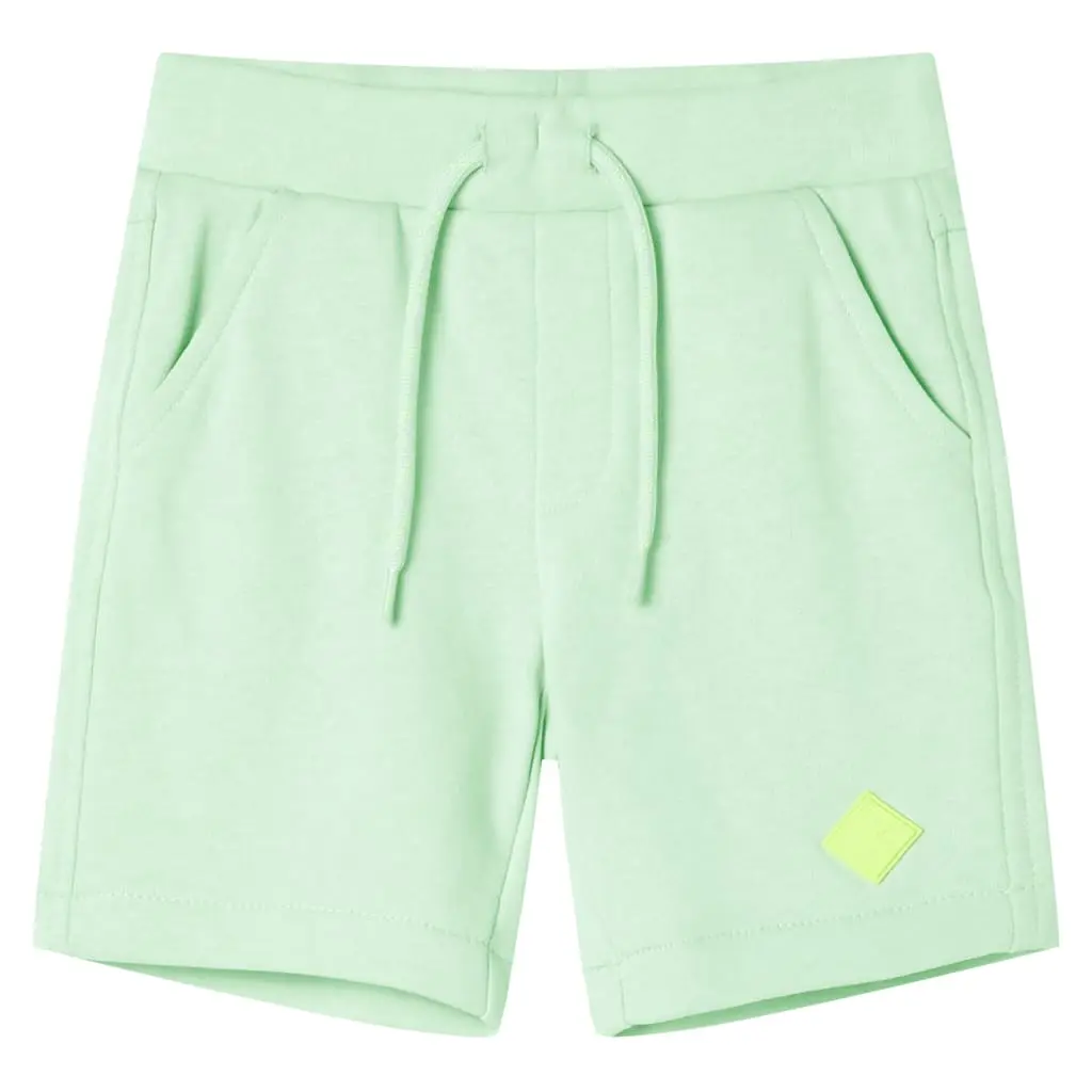 Pantaloncini per Bambini con Coulisse Verde Brillante 104