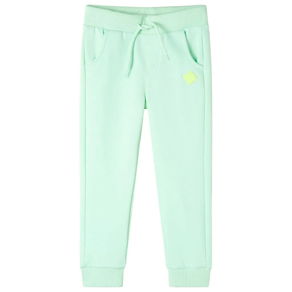 Pantaloni Tuta per Bambini Verde Brillante 128