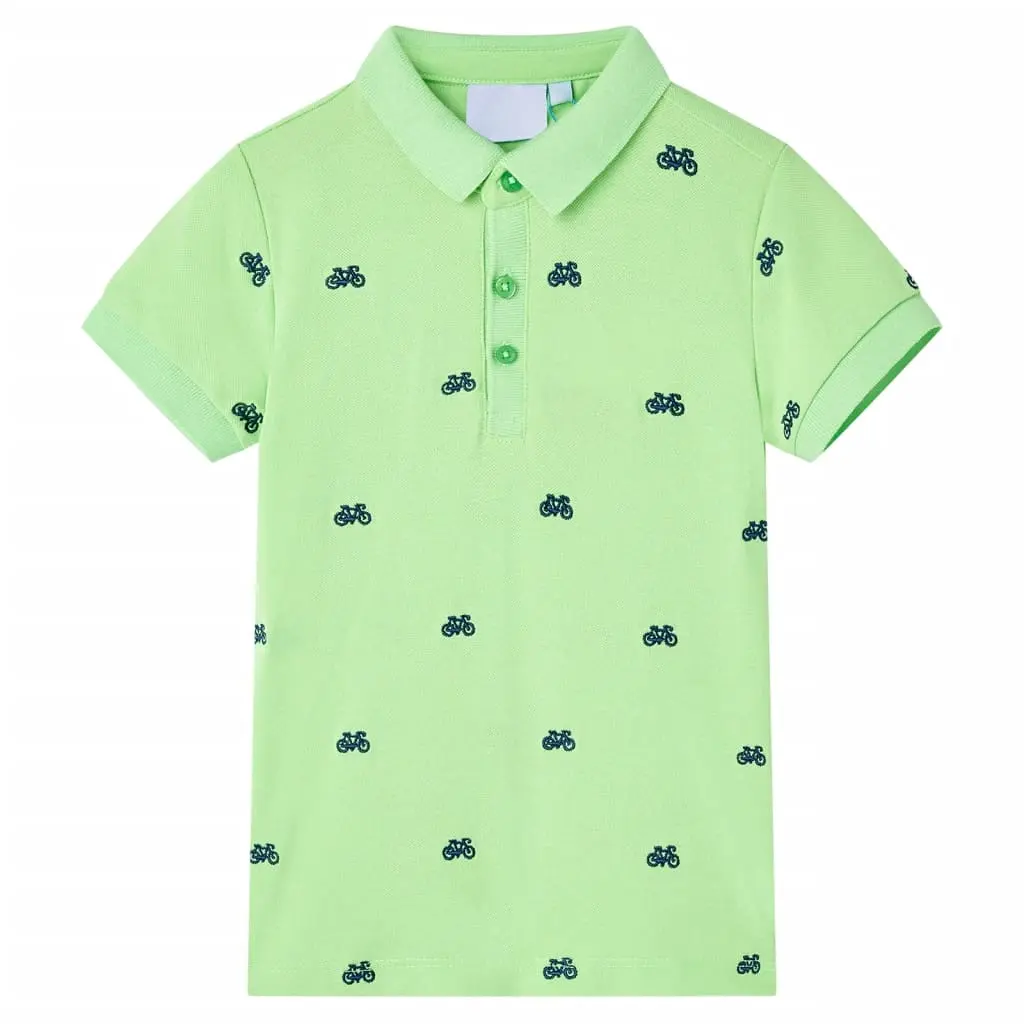 Polo da Bambino Verde Neon 116