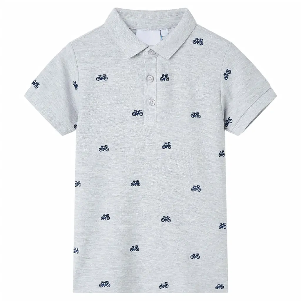 Polo per Bambini Grigio Mélange 104