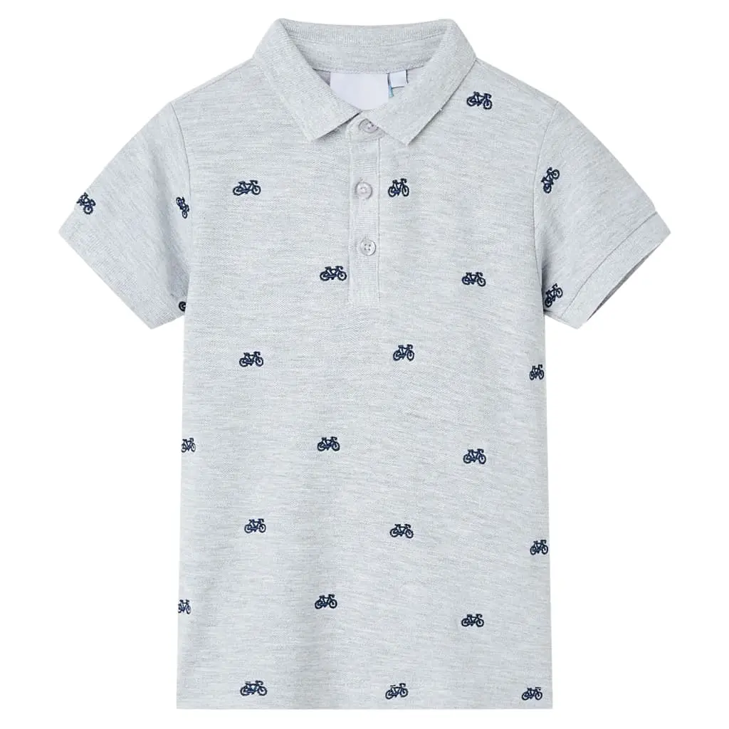 Polo per Bambini Grigio Mélange 116