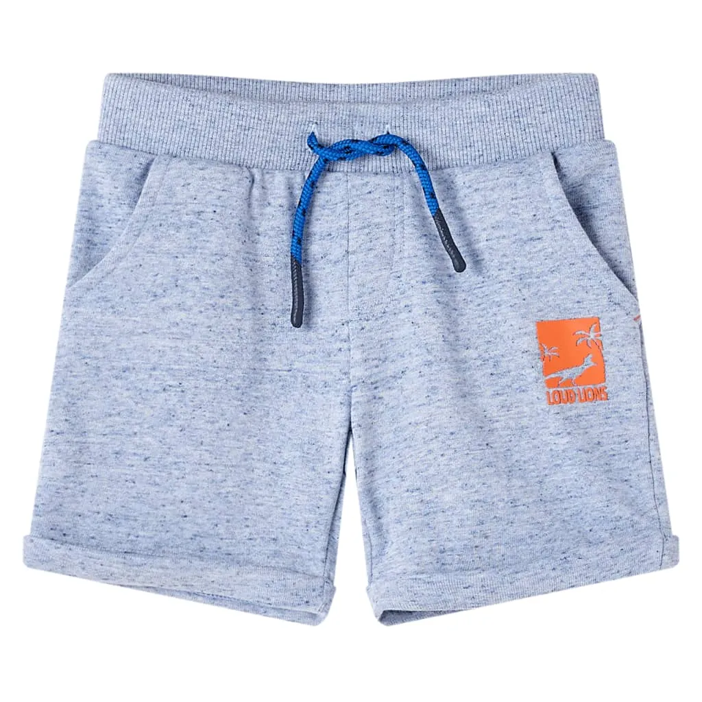 Pantaloncini per Bambini con Coulisse Blu Mélange 92