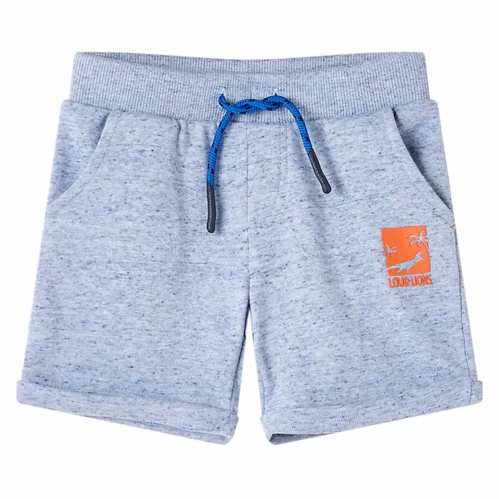 Pantaloncini per Bambini con Coulisse Blu Mélange 140