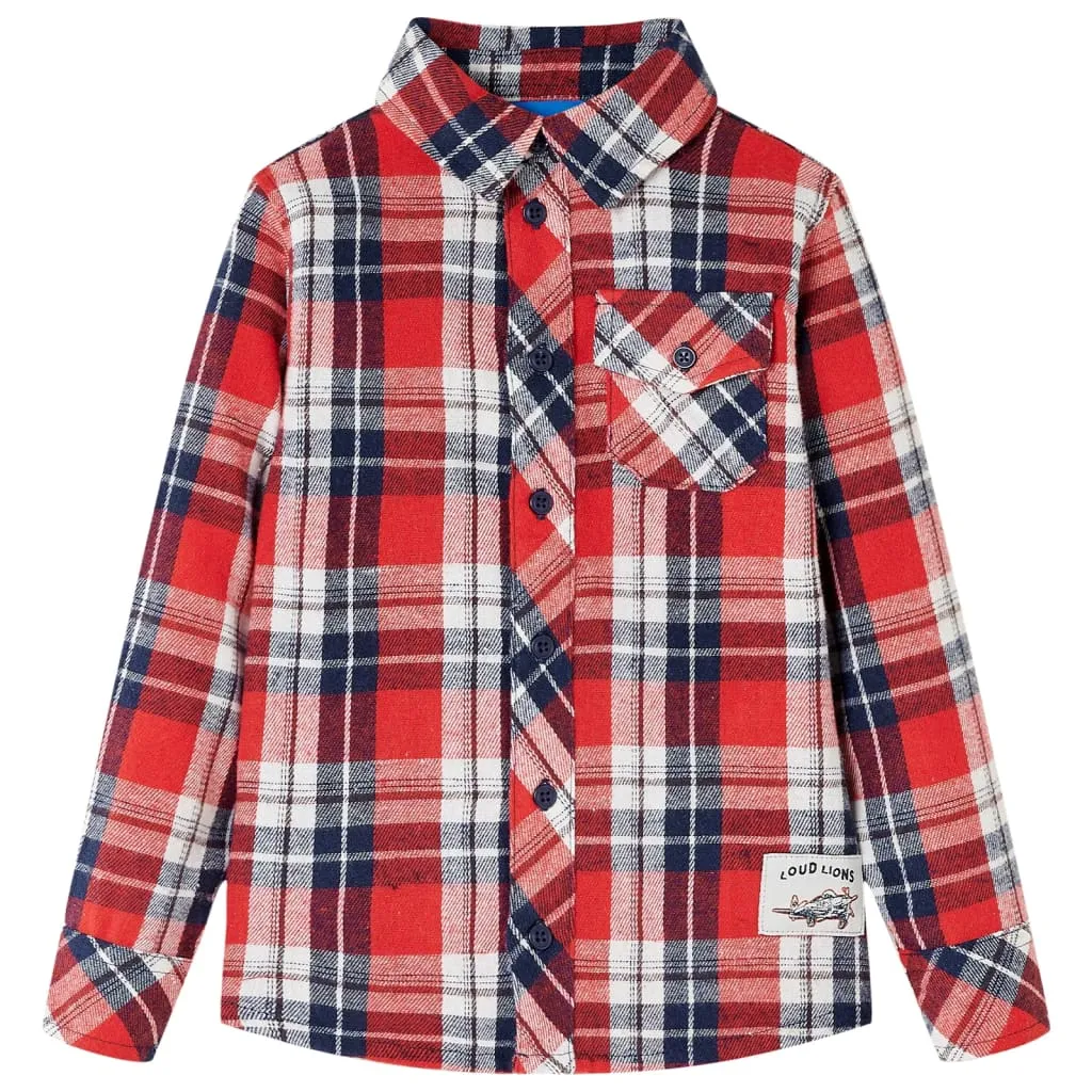 Camicia a Quadri da Bambino Rossa e Nera 92