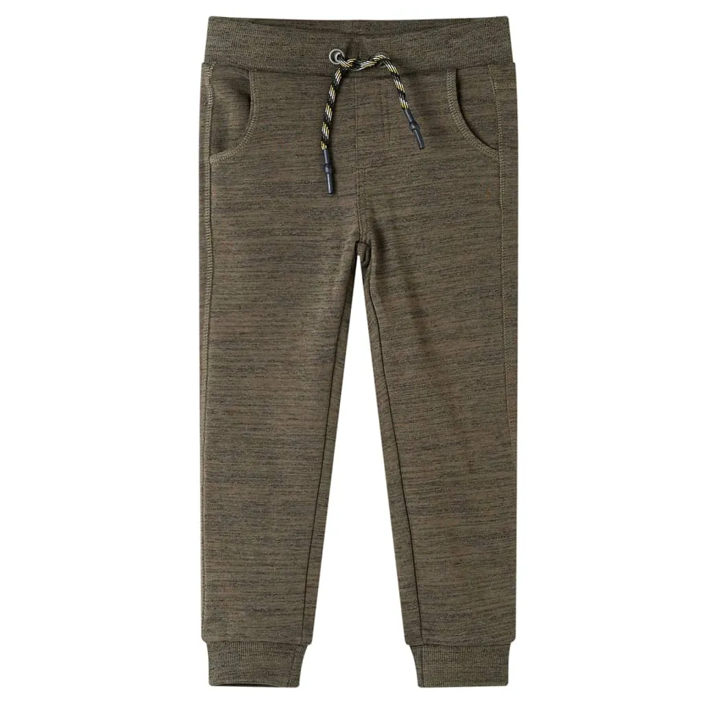 Pantaloni Tuta per Bambini Cachi Scuro Mélange 104