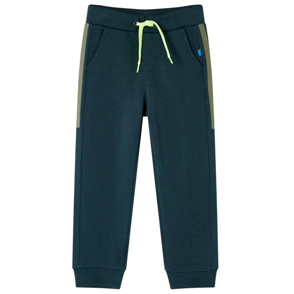 Pantaloni Tuta per Bambini con Coulisse Verde Muschio 116