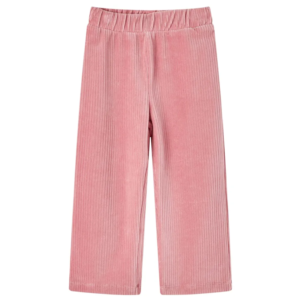 Pantaloni per Bambini in Velluto a Coste Rosa Chiaro 104