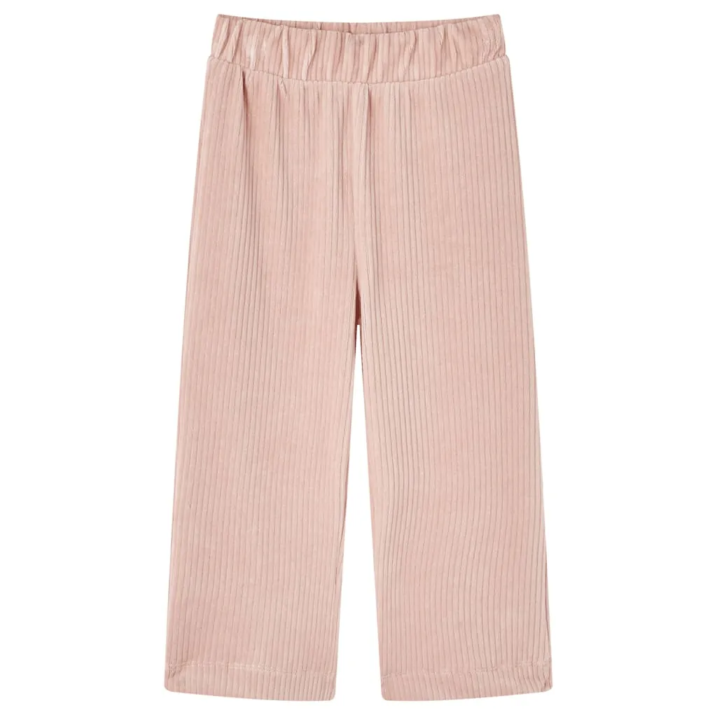 Pantaloni per Bambini in Velluto a Coste Rosa Chiaro 92