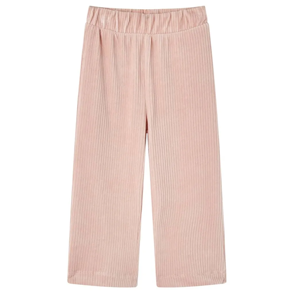 Pantaloni per Bambini in Velluto a Coste Rosa Chiaro 116